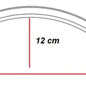 Fermavetro 1/4 di cerchio curva sagoma D esterna in Baia 1150 20549 est Flitsaanbieding